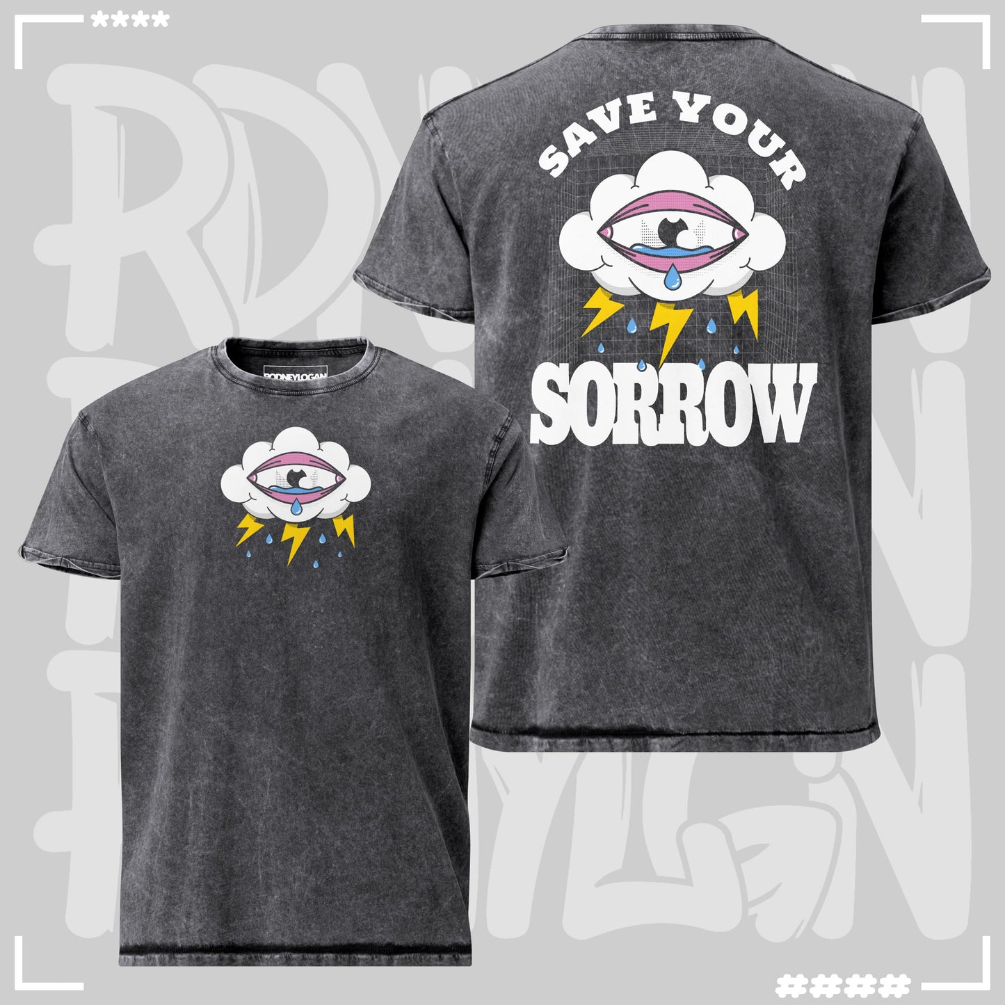 Denim T-Shirt - Save your Sorrow T-Shirt
