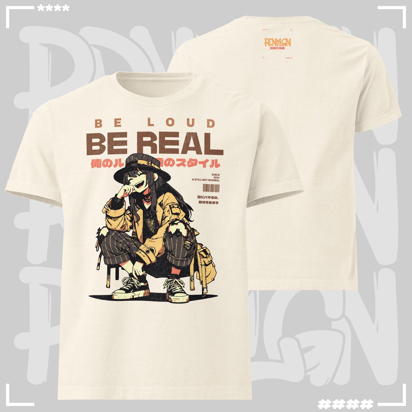 Oversized T-Shirt - Be Real Vintage Weiss Oversized T-Shirt