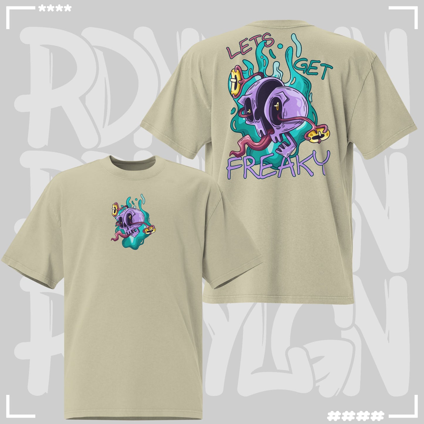 Oversized T-Shirt – Freaky Faded Eucalyptus Oversized T-Shirt