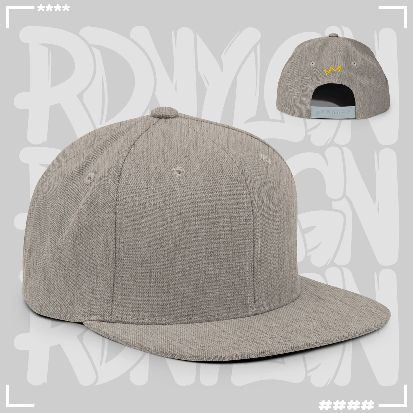 Essentials: Snapback Cap Heather Grau Snapback