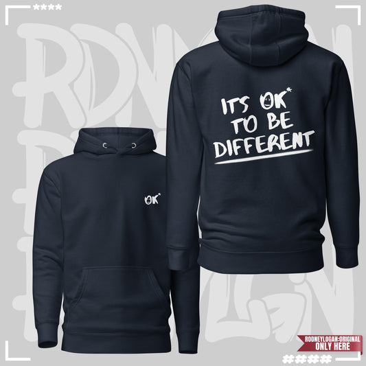 Hoodie - It´s Ok to be Different Navy Blazer Hoodie