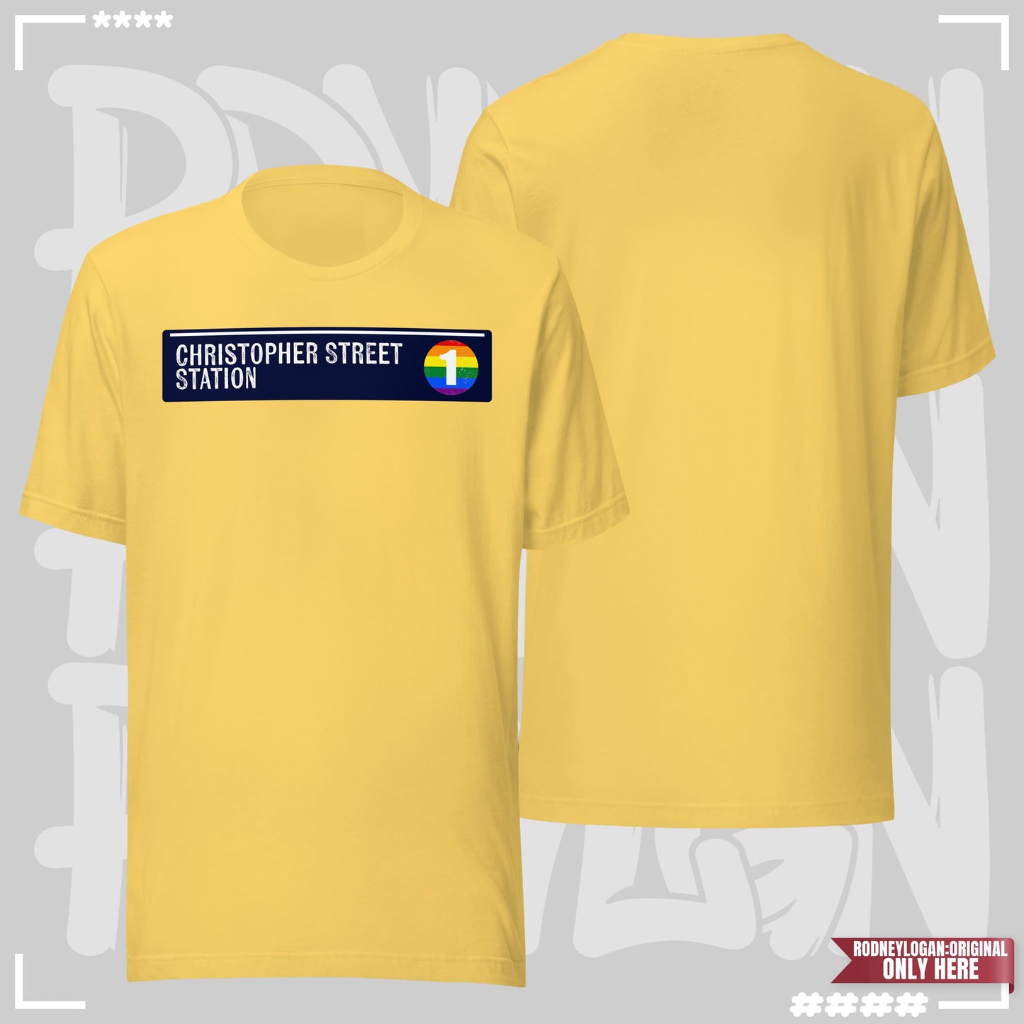 T-Shirt - Christopher Street Station Gelb T-Shirt