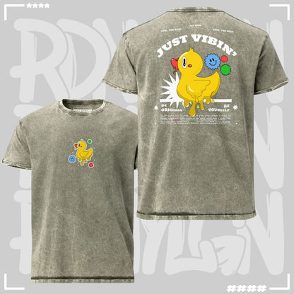 Denim T-Shirt - Just Vibin Militärgrün T-Shirt