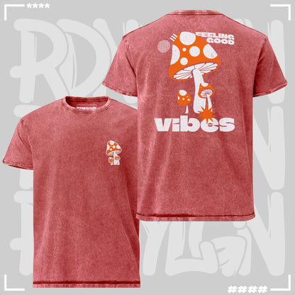Denim T-Shirt - Mushrooms Red T-Shirt