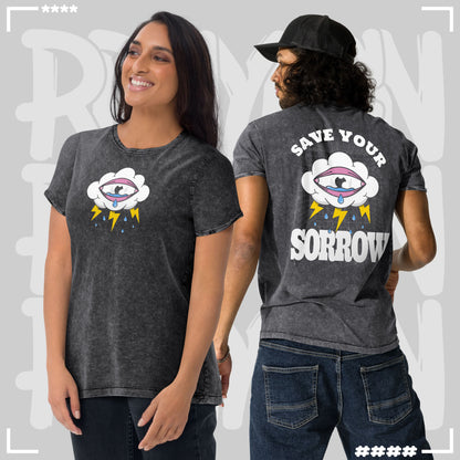 Denim T-Shirt - Save your Sorrow T-Shirt