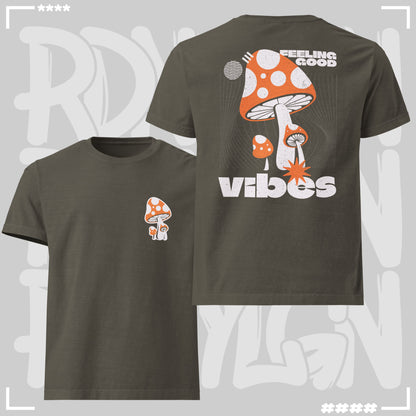 Oversized T-Shirt - Mushrooms Washed Charcoal Oversized T-Shirt
